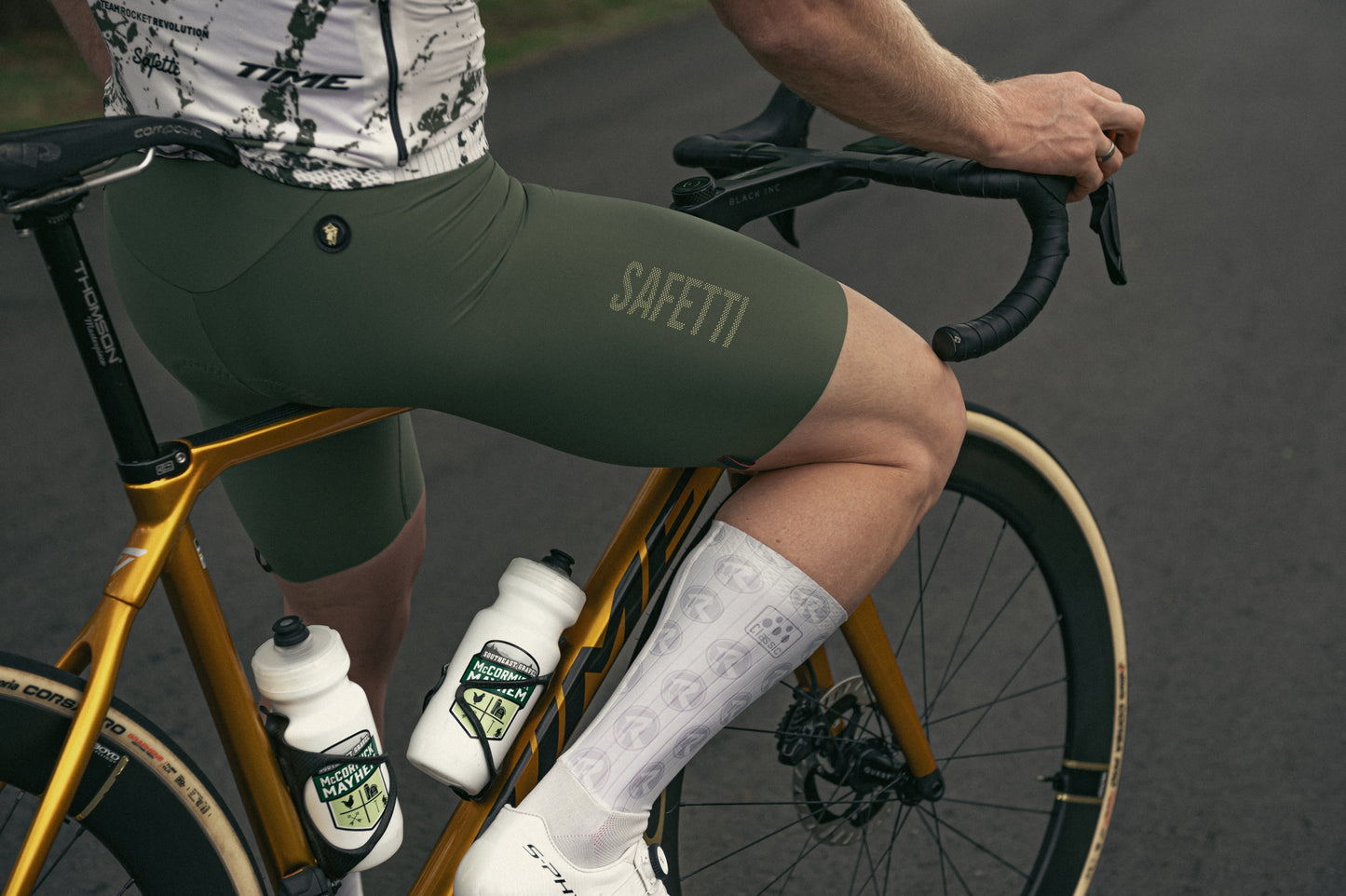 Men's Safetti Toscana Bib Short green Rocket Revolution 25'